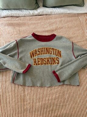 Washington Redskins Reversible Cropped Sweatshirt with Garnet Trim
